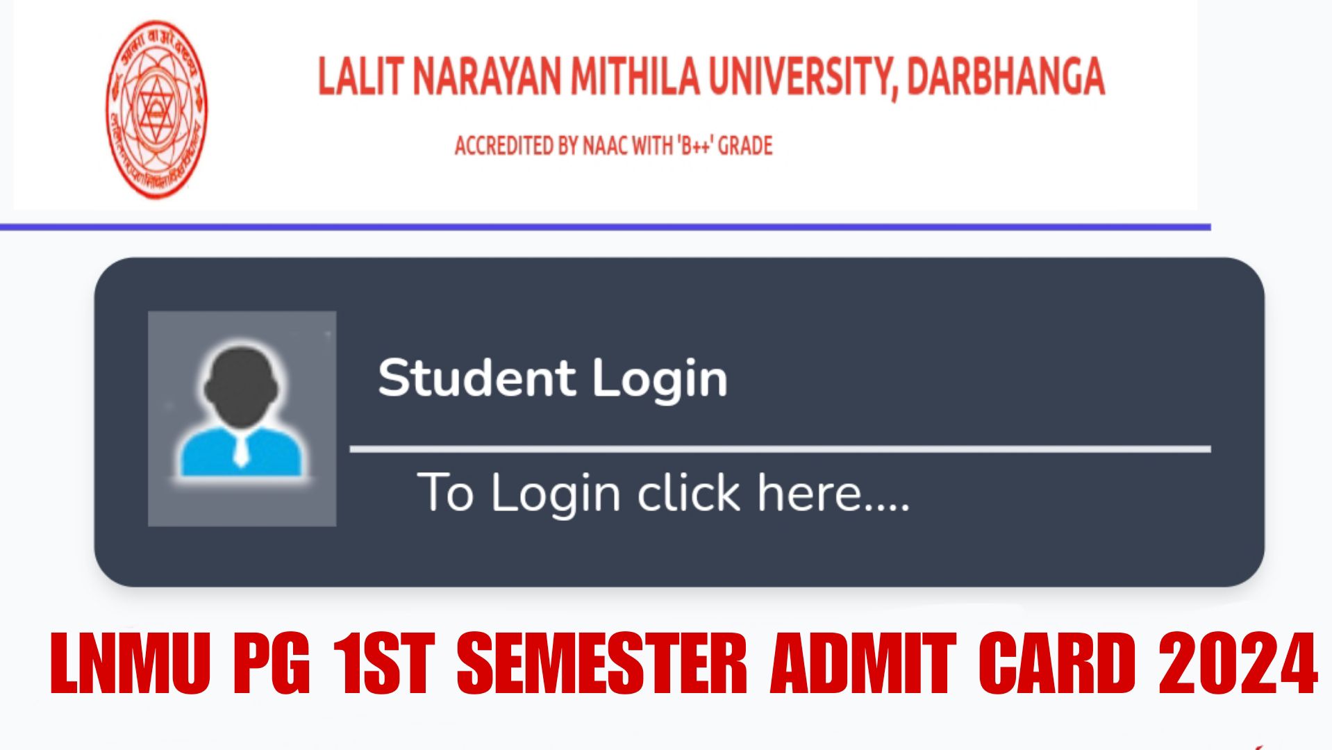 lnmu pg 1st semester admit card 2024