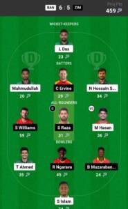 BAN vs ZIM Dream11 Prediction