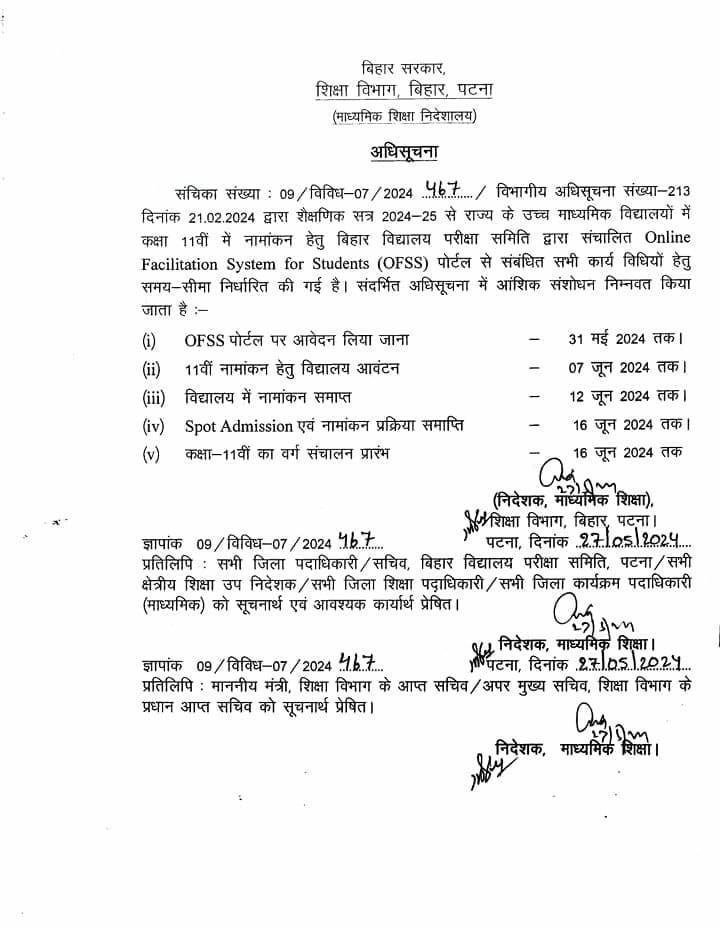 Bihar Board Inter 1st Merit List 2024 Download Link