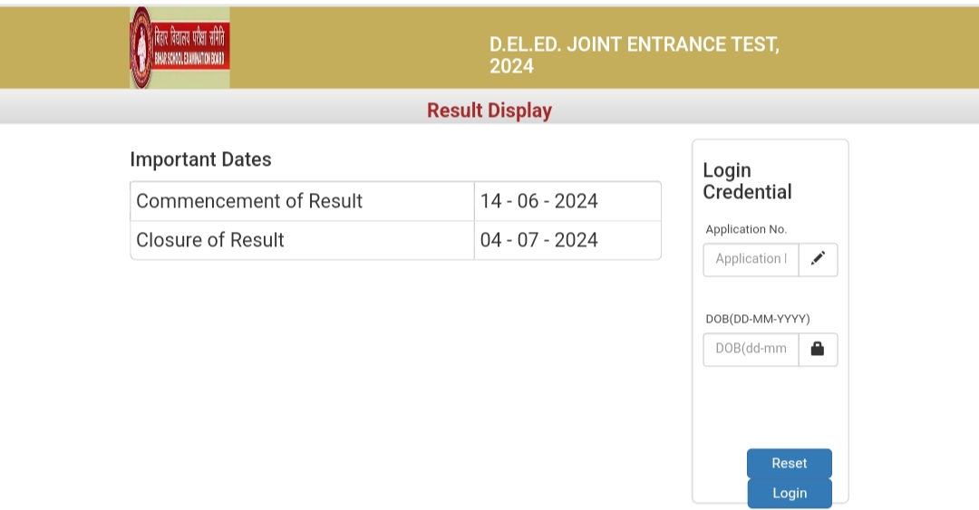 Bihar DElEd Result 2024