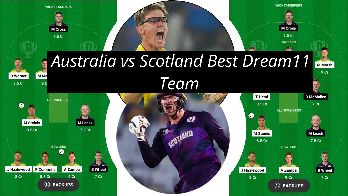 AUS VS SCO Dream11 Best Team