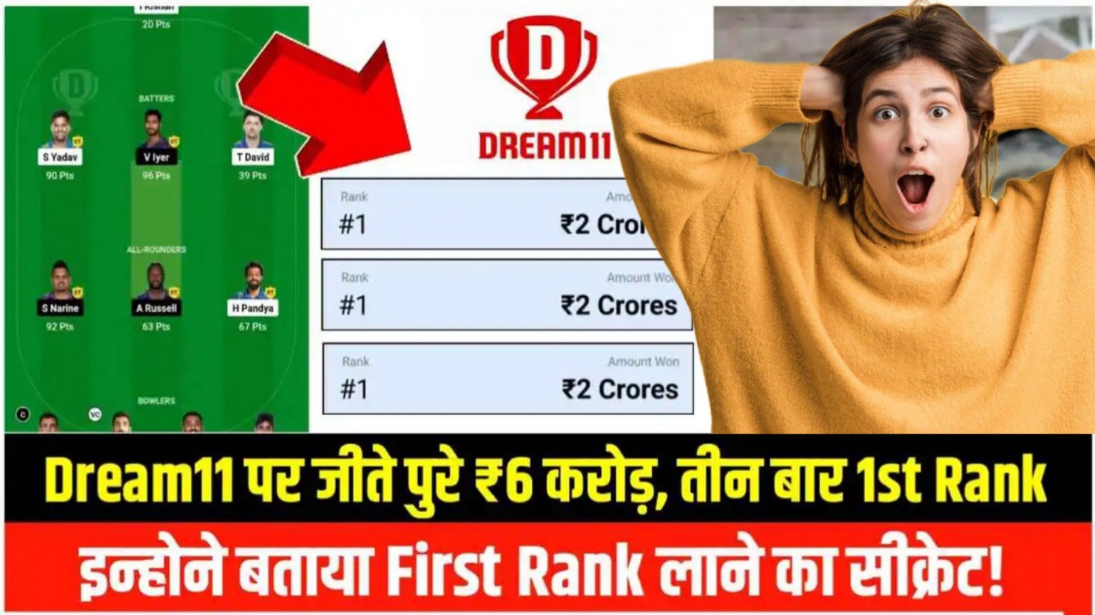 Dream11 पर जीते पुरे ₹6 करोड़, लगाई जीत की हैट्रिक, इन्होने बताया Dream11 पर #1 Rank कैसे लाएं 