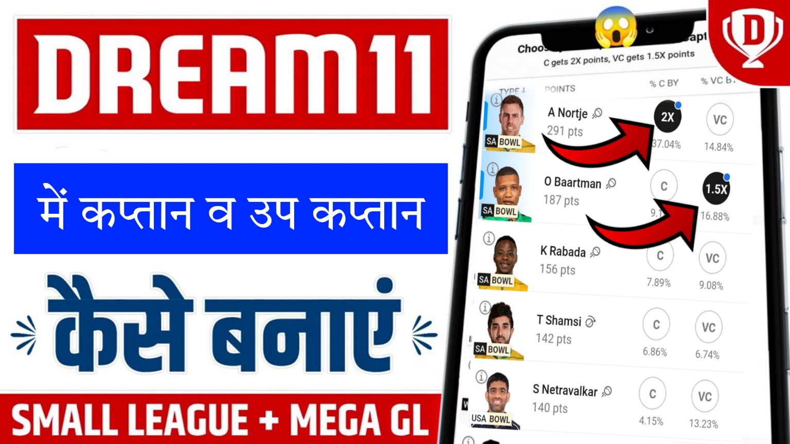 Dream11 Me C & VC Kaise Banaye