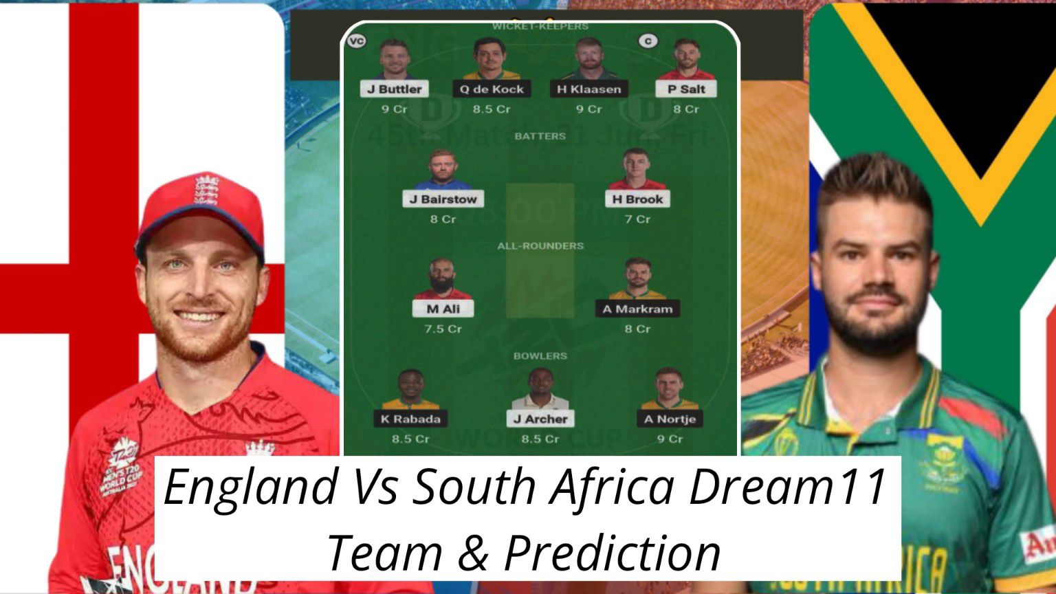 ENG vs SA Dream11 Prediction