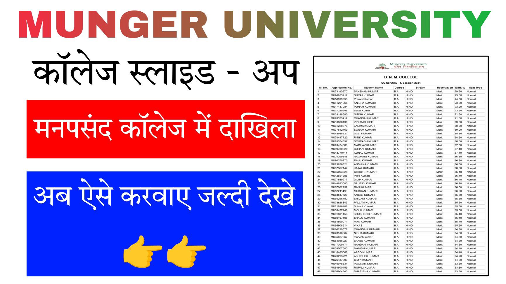 Munger University College Slide Up Process 2024