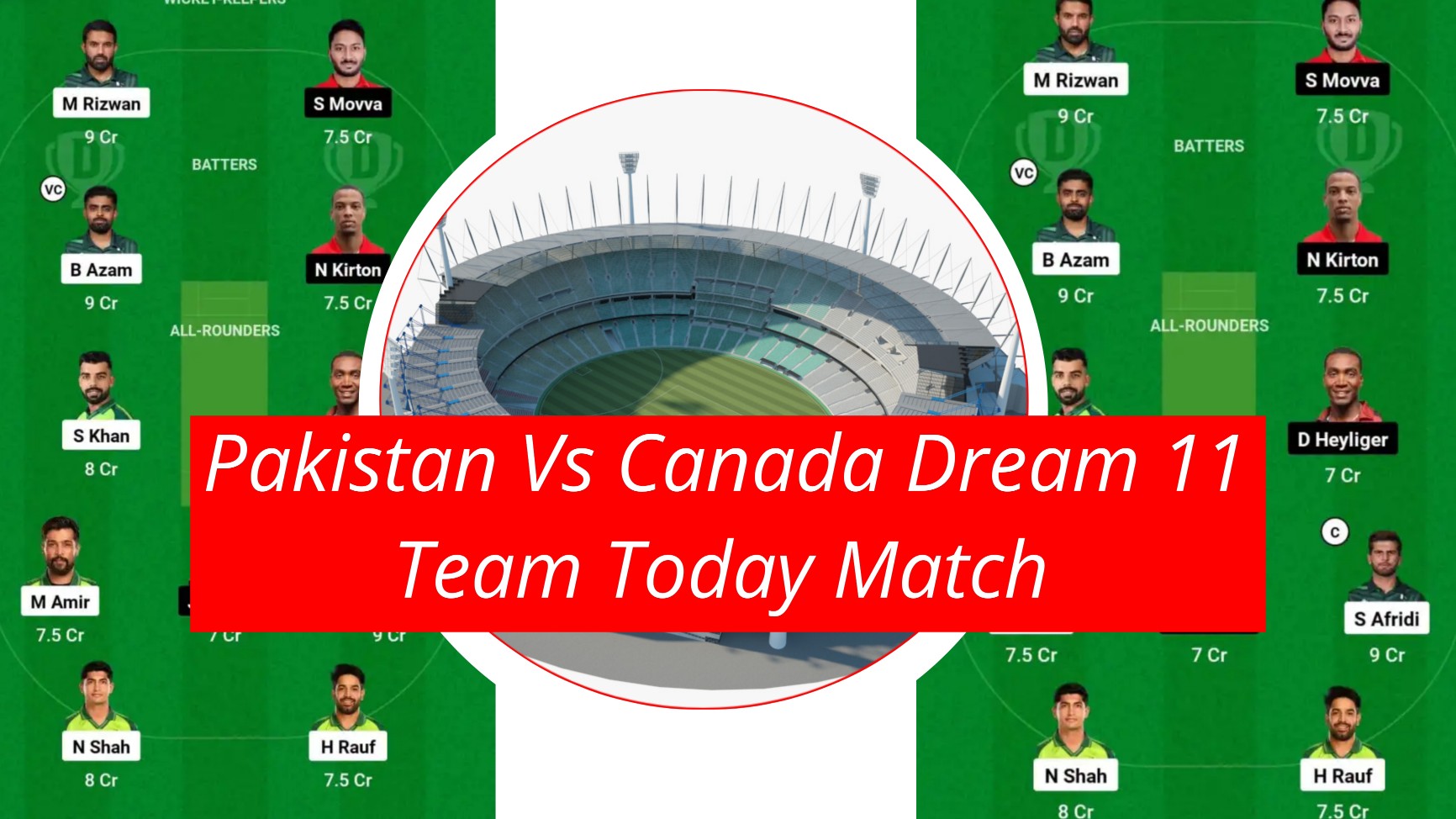 PAK VS CAN Dream 11 Team