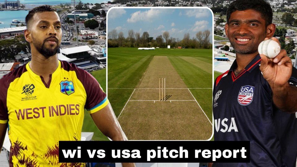 USA Vs WI Pitch Report in Hindi