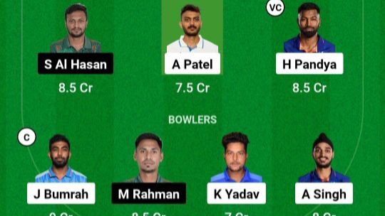 India Vs Bangladesh Best Dream11 Team