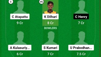 Sl-W VS WI-W Dream 11 Best Team