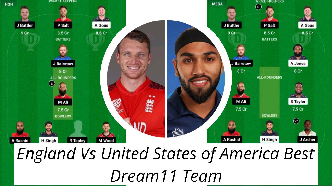 USA Vs ENG Dream11 Team today Match