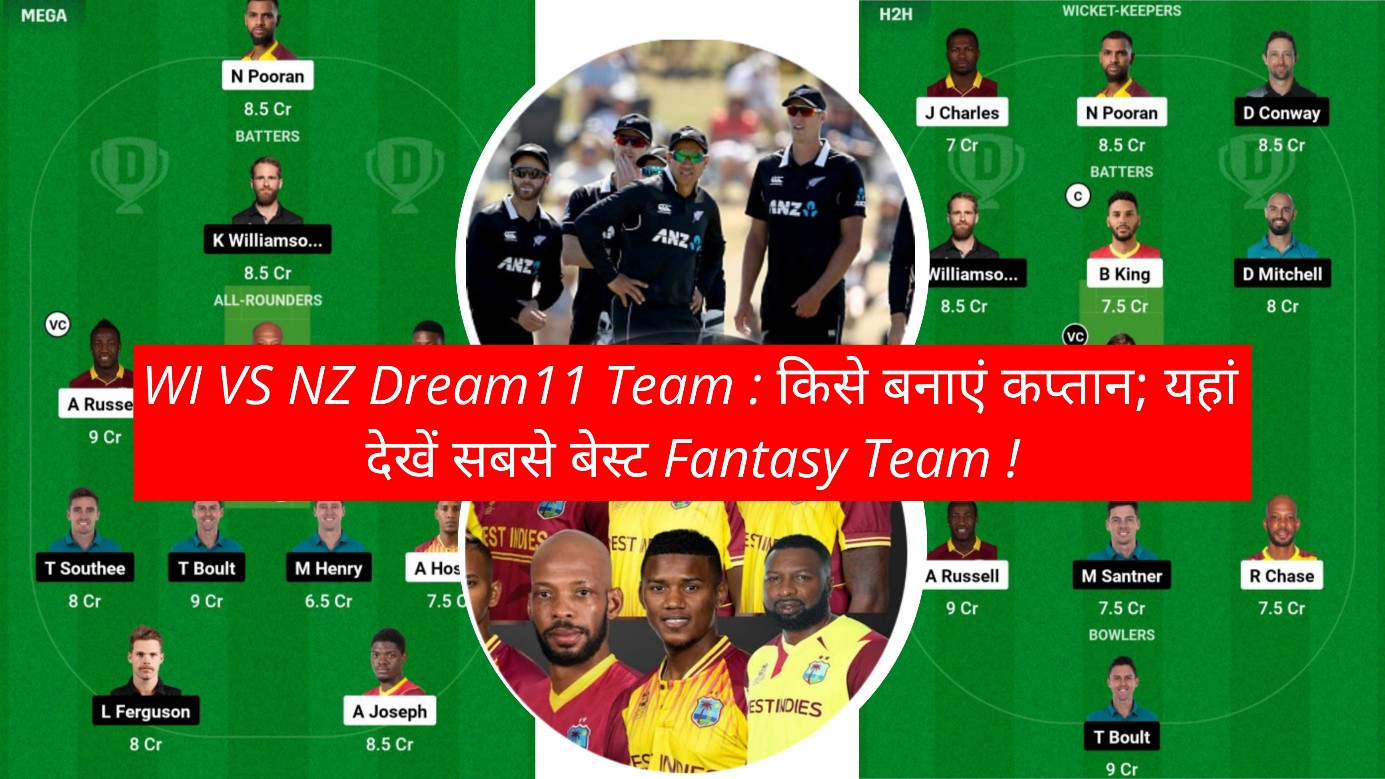 WI VS NZ Dream11 Team