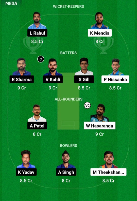 IND Vs Srilanka Final Dream 11 Team