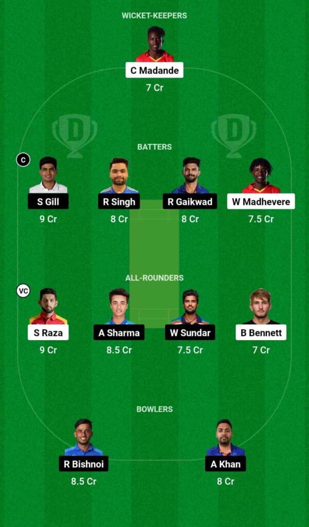 IND Vs ZIM Dream11 Prediction Today