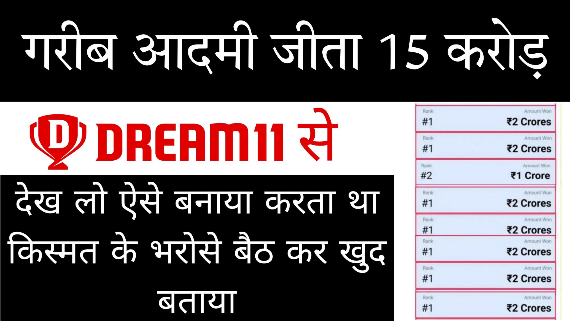 गरीब व्यक्ति Dream11 से 15 करोड़ कैसे जीत हासिल किया देख लीजिए इन्होंने बताया जीतने का राज