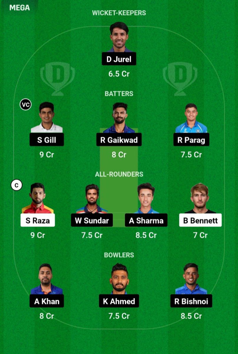 Ind Vs Zim 2nd t20 Dream11 Prediction Hindi