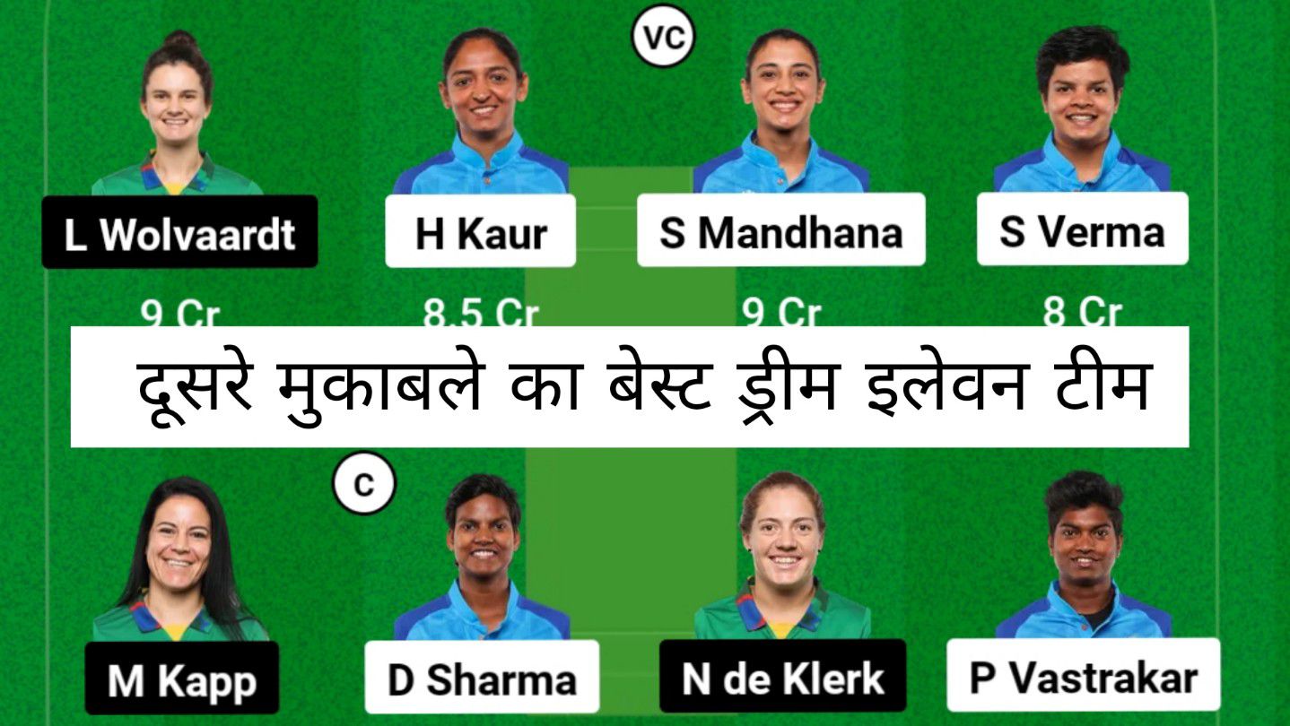 IND W VS SA W Best Team Today Match