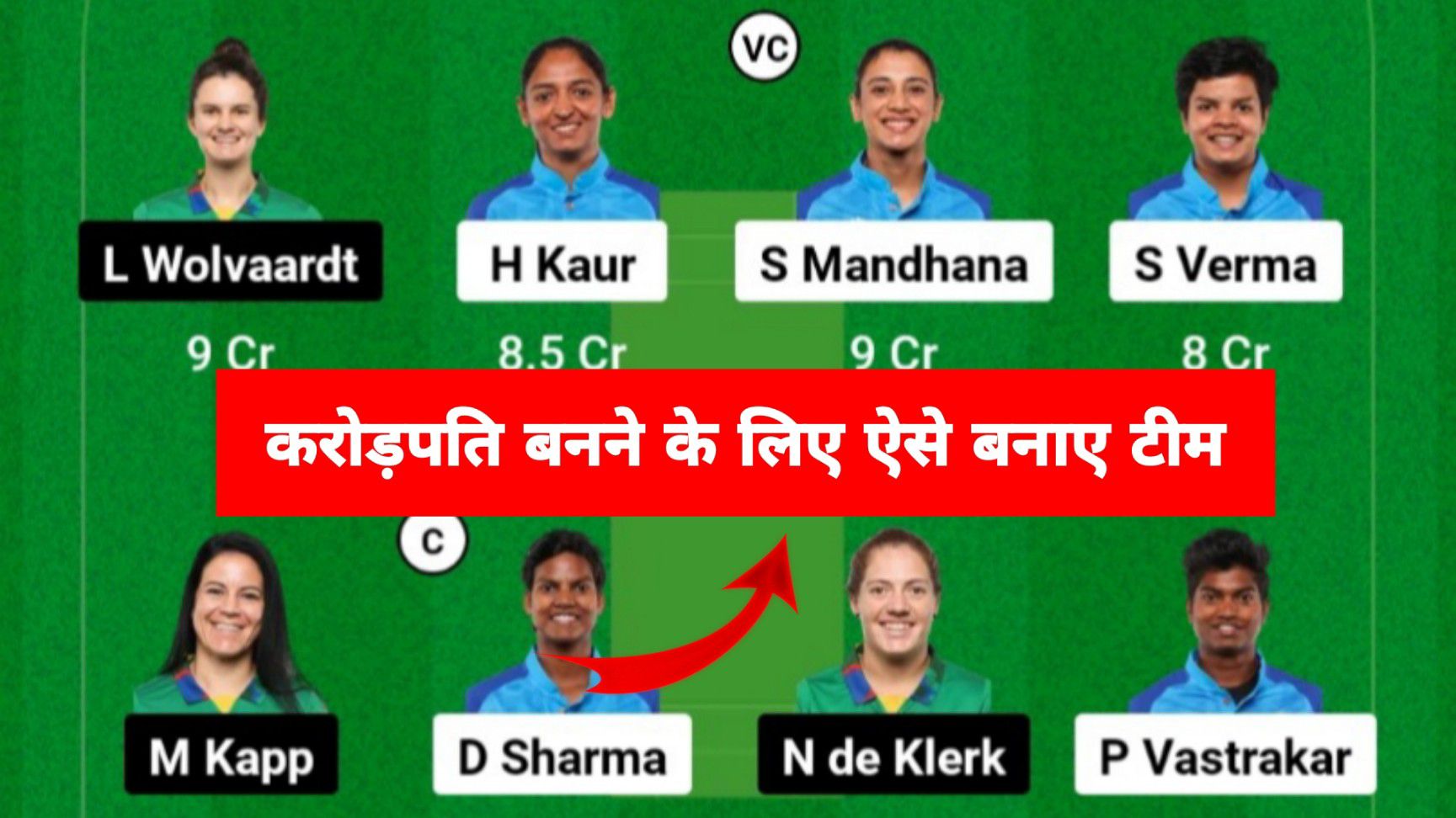 IND-W vs SA-W Dream11 Prediction in Hindi